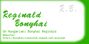 reginald bonyhai business card